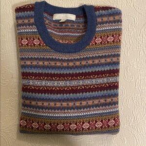 Brooks Brothers “Fair Isle” Merino Wool Crewneck Sweater